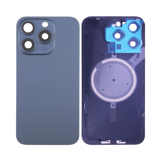 Tapa Trasera+Lente de Cámara Apple iPhone 15 Pro Max Azul Tapa Trasera+Lente de Cámara Apple iPhone 15 Pro Max Azul